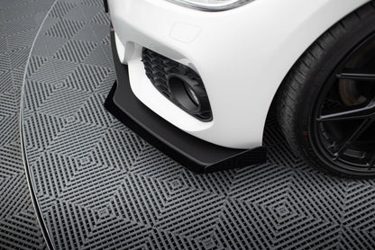Street Pro Front Ansatz für V.3 +Flaps für BMW 1er F20 M-Paket Facelift / M140i  schwarz Hochglanz