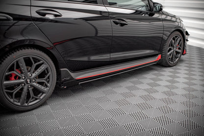 Seitenschweller Flaps für Hyundai I20 N Mk3 schwarz Hochglanz