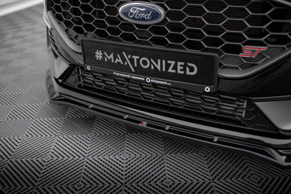 Front Ansatz V.4 für Ford Fiesta ST / ST-line Mk8 Facelift schwarz Hochglanz