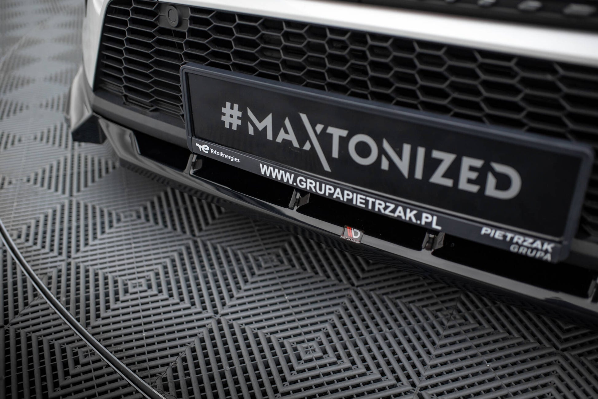 Front Ansatz für Peugeot 408 Mk1 schwarz Hochglanz