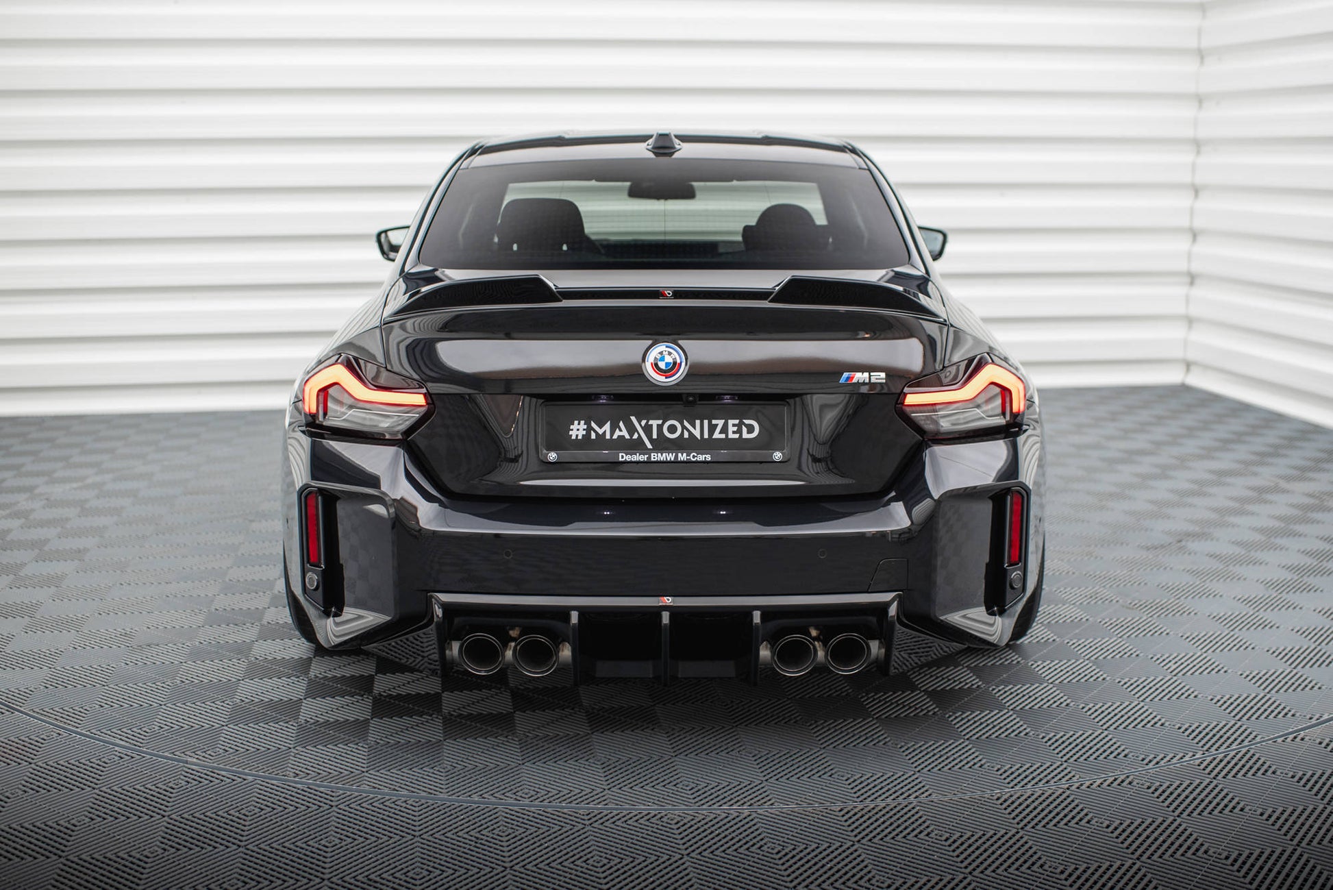 Diffusor Heck Ansatz V.1 für BMW M2 G87 schwarz Hochglanz