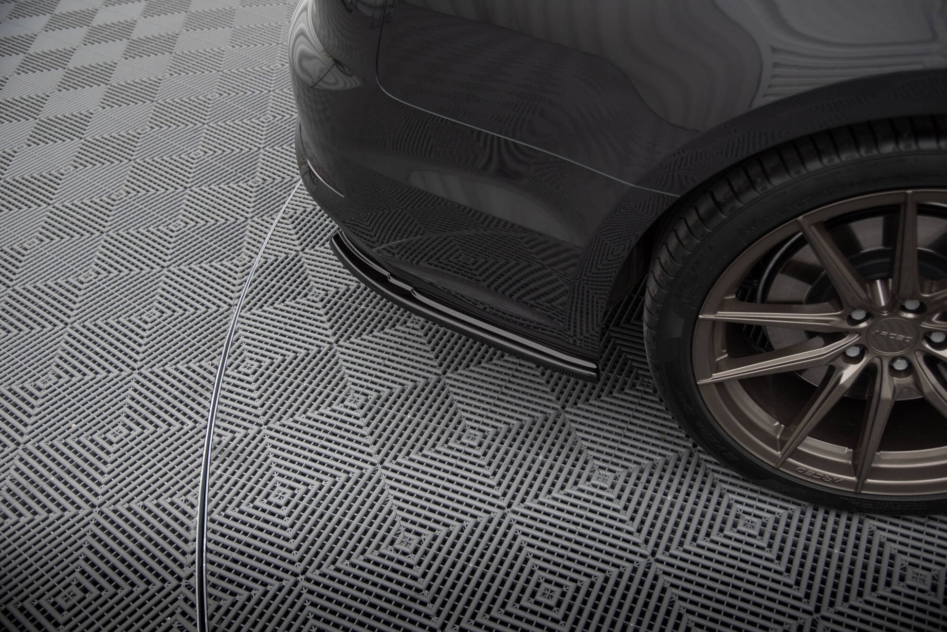 Heck Ansatz Flaps Diffusor für Audi A5 S-Line F5 Sportback  schwarz Hochglanz