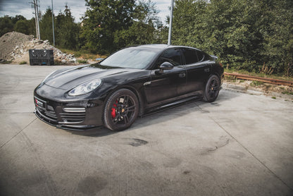 Seitenschweller Ansatz für V.1 für Porsche Panamera Turbo 970 Facelift schwarz Hochglanz