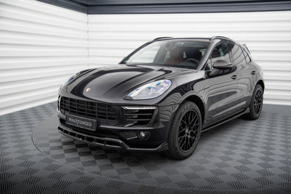 Front Ansatz V.3 für Porsche Macan Mk1 schwarz Hochglanz