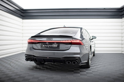 Diffusor Heck Ansatz + Endrohre für Audi A7 S-Line C8 / S7 C8 / C8 Facelift / S7 Facelift