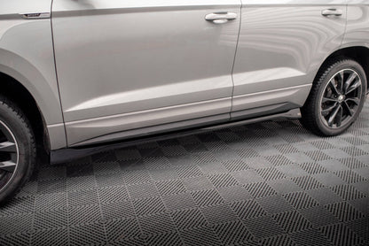 Seitenschweller Ansatz für Skoda Karoq Sportline Mk1  schwarz Hochglanz