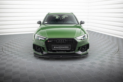 Front Ansatz V.2 für AUDI RS4 B9 schwarz Hochglanz