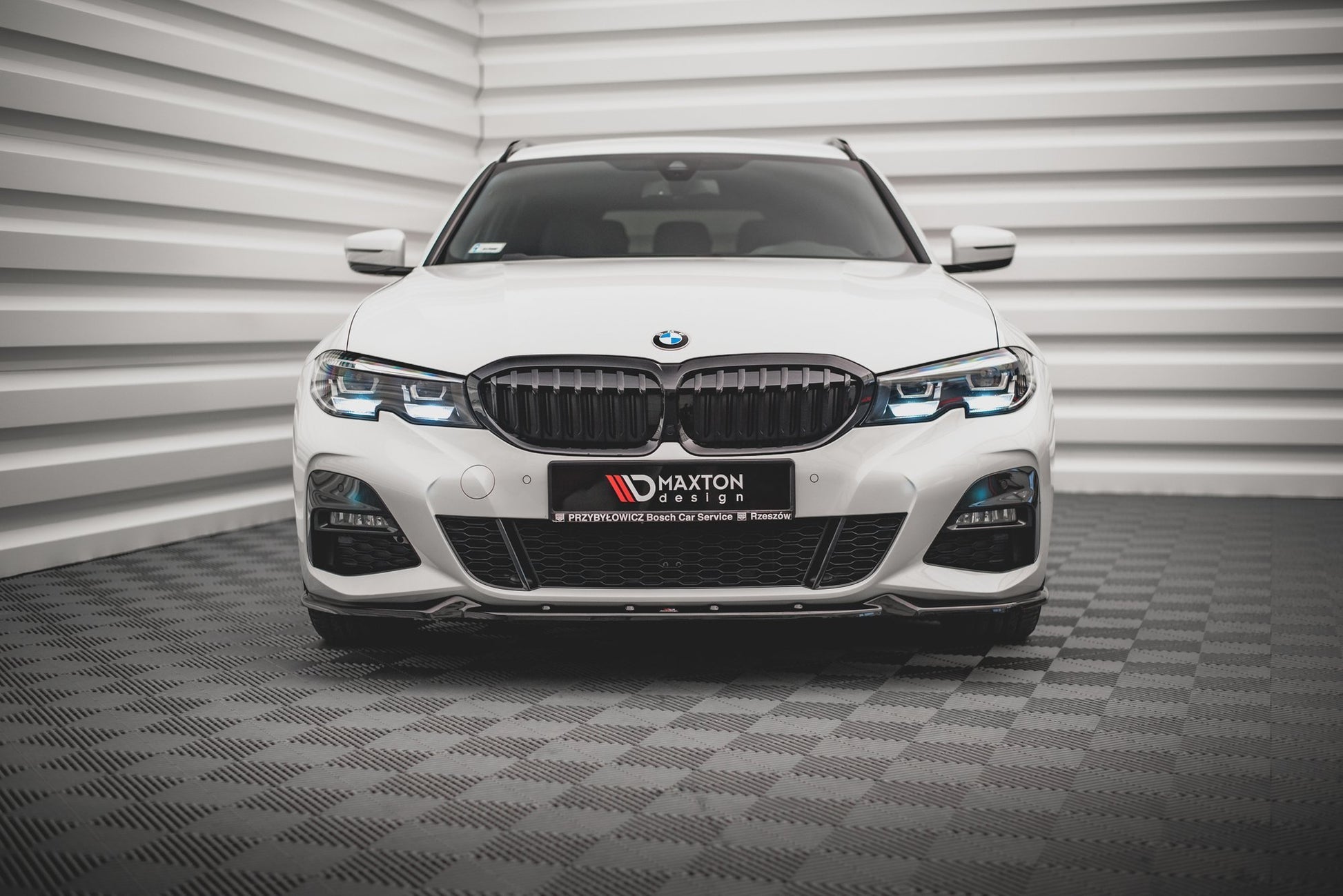 Front Ansatz V.4 für BMW 3er G20 / G21 M-Paket schwarz Hochglanz