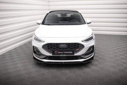 Front Ansatz V.7 für Ford Focus ST / ST-Line Mk4 Facelift schwarz Hochglanz