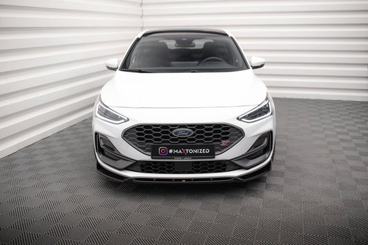 Front Ansatz V.7 für Ford Focus ST / ST-Line Mk4 Facelift schwarz Hochglanz