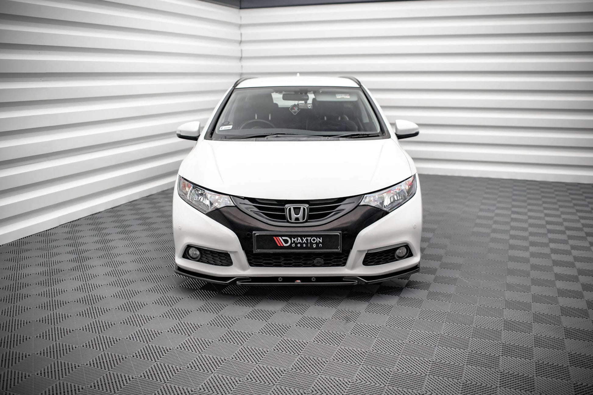 Front Ansatz V.2 für Honda Civic Mk9 schwarz Hochglanz