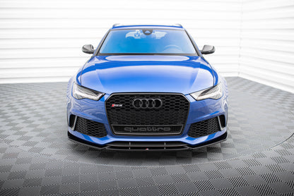 Front Ansatz V.4 für Audi RS6 C7 / C7 Facelift schwarz Hochglanz
