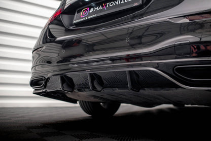 Mittlerer Cup Diffusor DTM Look Heck Ansatz für Mercedes-Benz S AMG-Line W223 schwarz Hochglanz