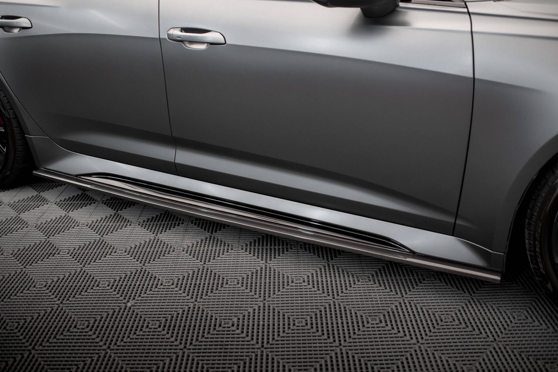 Set of Carbon Fiber Splitters Audi RS6 C8 schwarz matt
