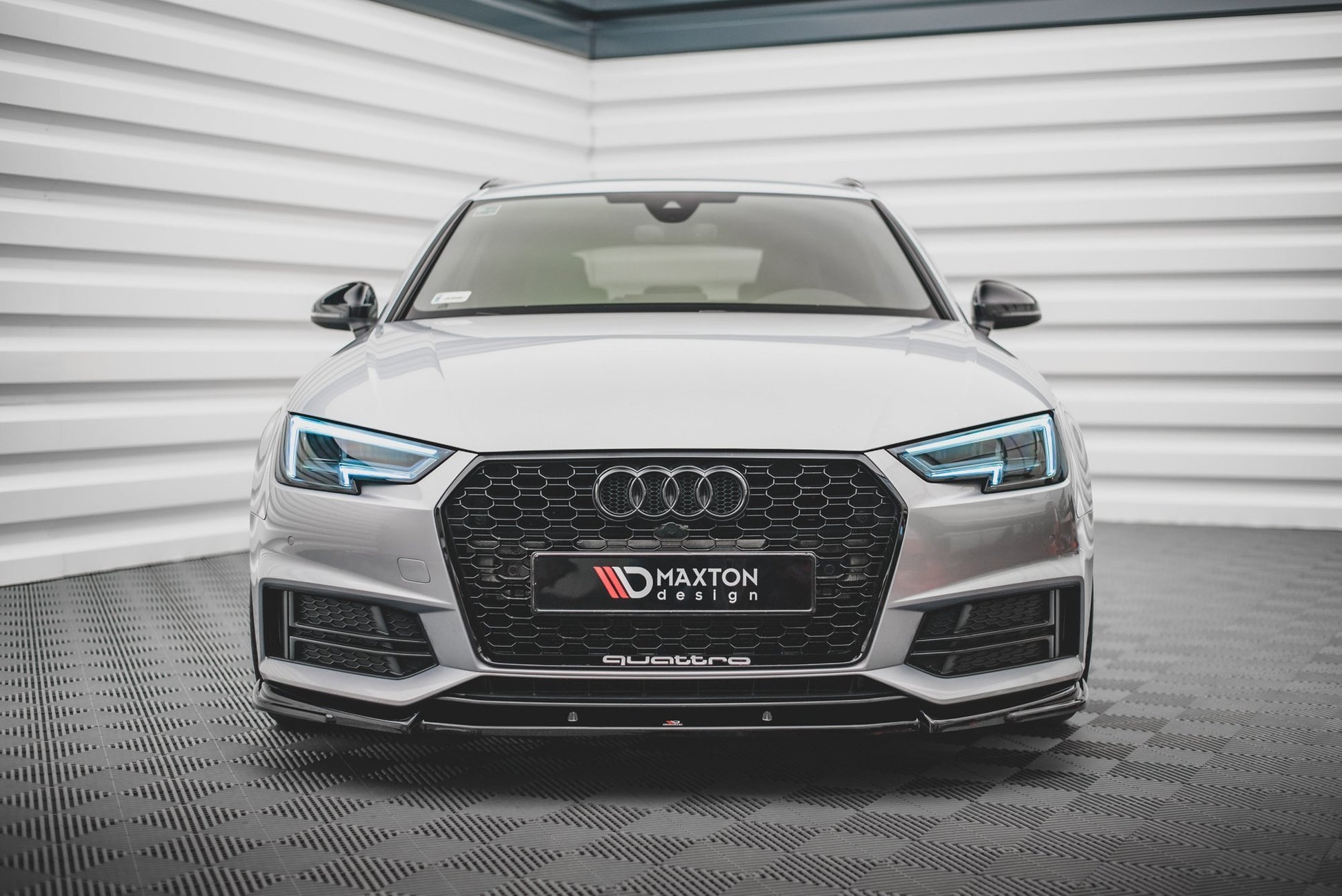 Front Ansatz V.3 für Audi S4 / A4 S-Line B9 schwarz Hochglanz