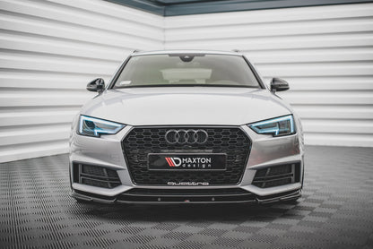 Front Ansatz V.3 für Audi S4 / A4 S-Line B9 schwarz Hochglanz