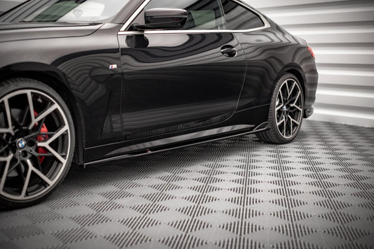 Seitenschweller Ansatz V.2 für BMW 4er M-Paket / M440i G22 / G23 / G22 Facelift / G23 Facelift schwarz Hochglanz