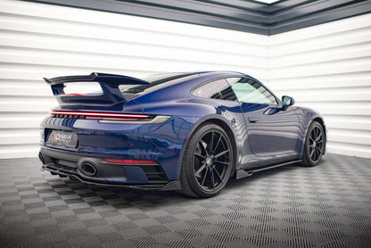 Mittlerer Cup Diffusor DTM Look Heck Ansatz V.2 für Porsche 911 Carrera Aero / Carrera GTS 992 schwarz Hochglanz
