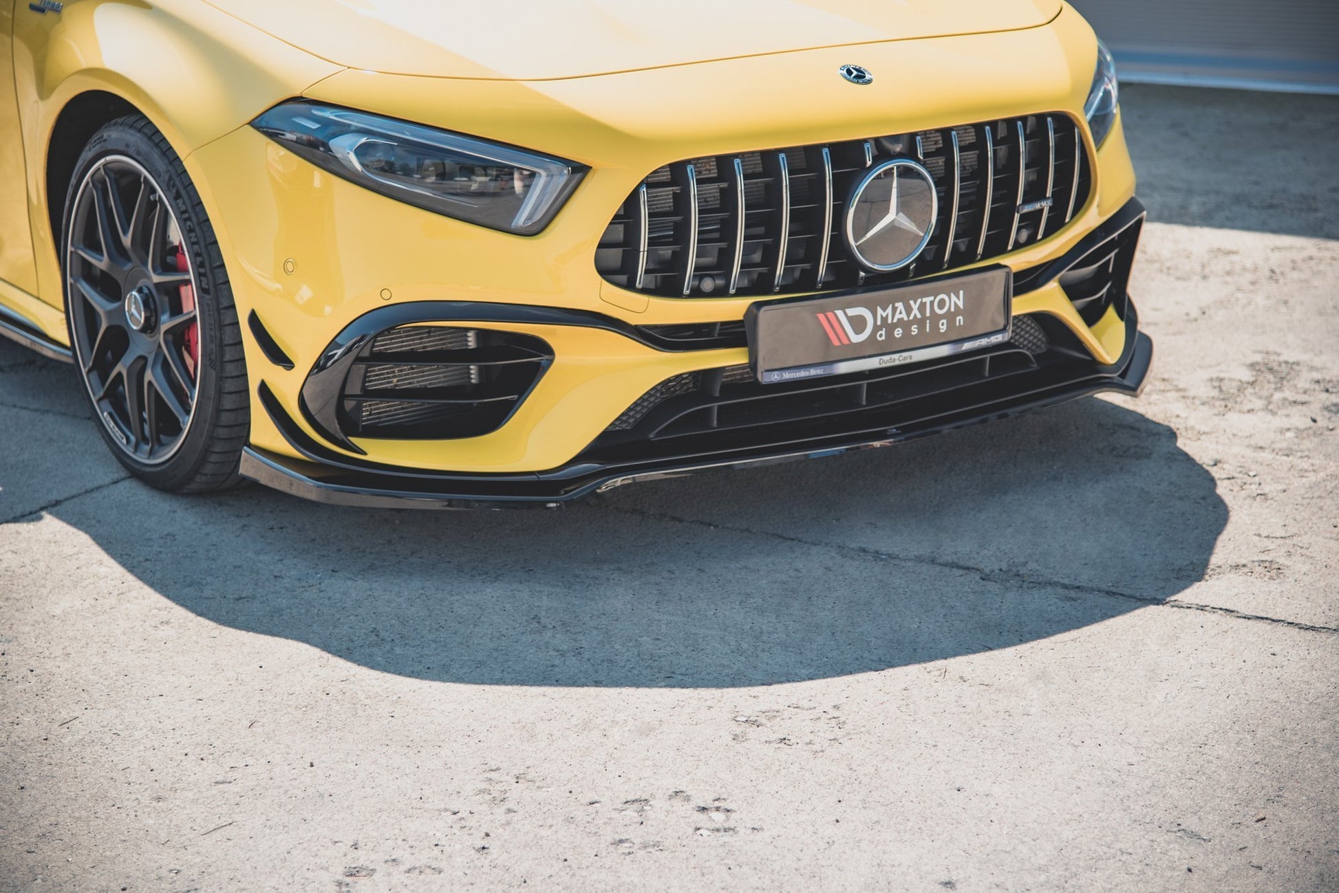 Front Ansatz V.1 für Mercedes-AMG A 45 S Aero Pack W177 schwarz Hochglanz