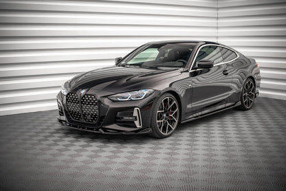 Front Ansatz V.2 für BMW 4er M-Paket / M440i G22 / G23 / G22 Facelift / G23 Facelift schwarz Hochglanz