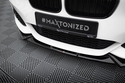Front Ansatz V.5 für BMW 1er M-Paket / M140i F20 Facelift schwarz Hochglanz