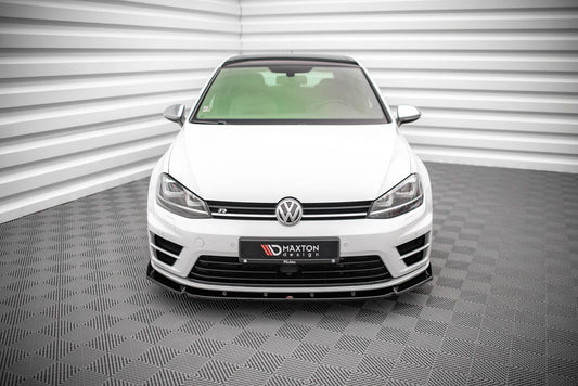 Front Ansatz V.4 für VW Golf R / R-Line Mk7 schwarz Hochglanz