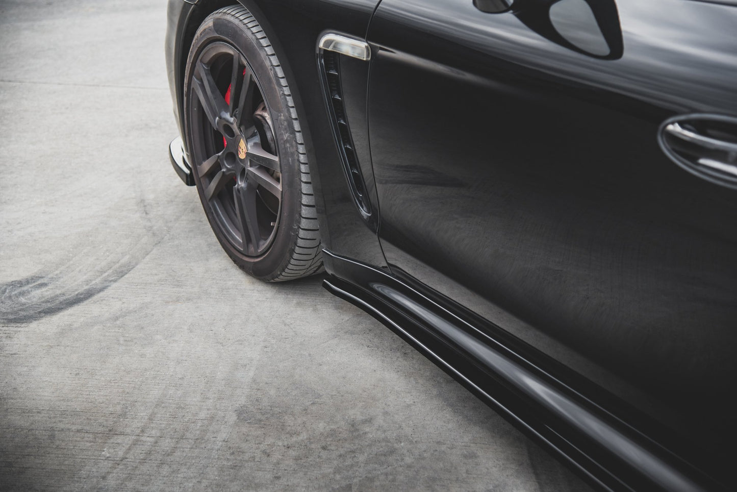 Seitenschweller Ansatz V.2 für Porsche Panamera Turbo 970 Facelift schwarz Hochglanz