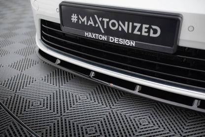 Front Ansatz V.6 für VW Golf R / R-Line Mk7 schwarz Hochglanz