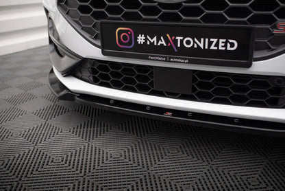 Front Ansatz V.7 für Ford Focus ST / ST-Line Mk4 Facelift schwarz Hochglanz