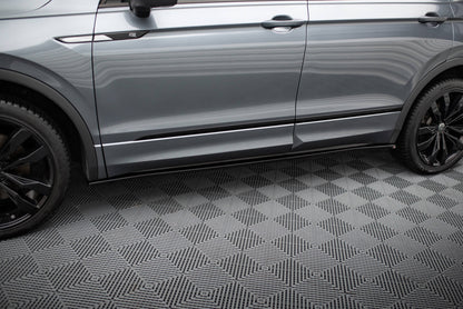 Seitenschweller Ansatz für VW Tiguan Allspace Mk2 schwarz Hochglanz