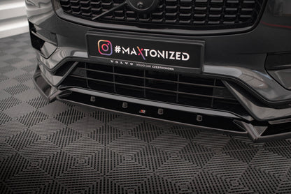 Front Ansatz V.2 für Volvo XC90 R-Design Mk2 Facelift schwarz Hochglanz