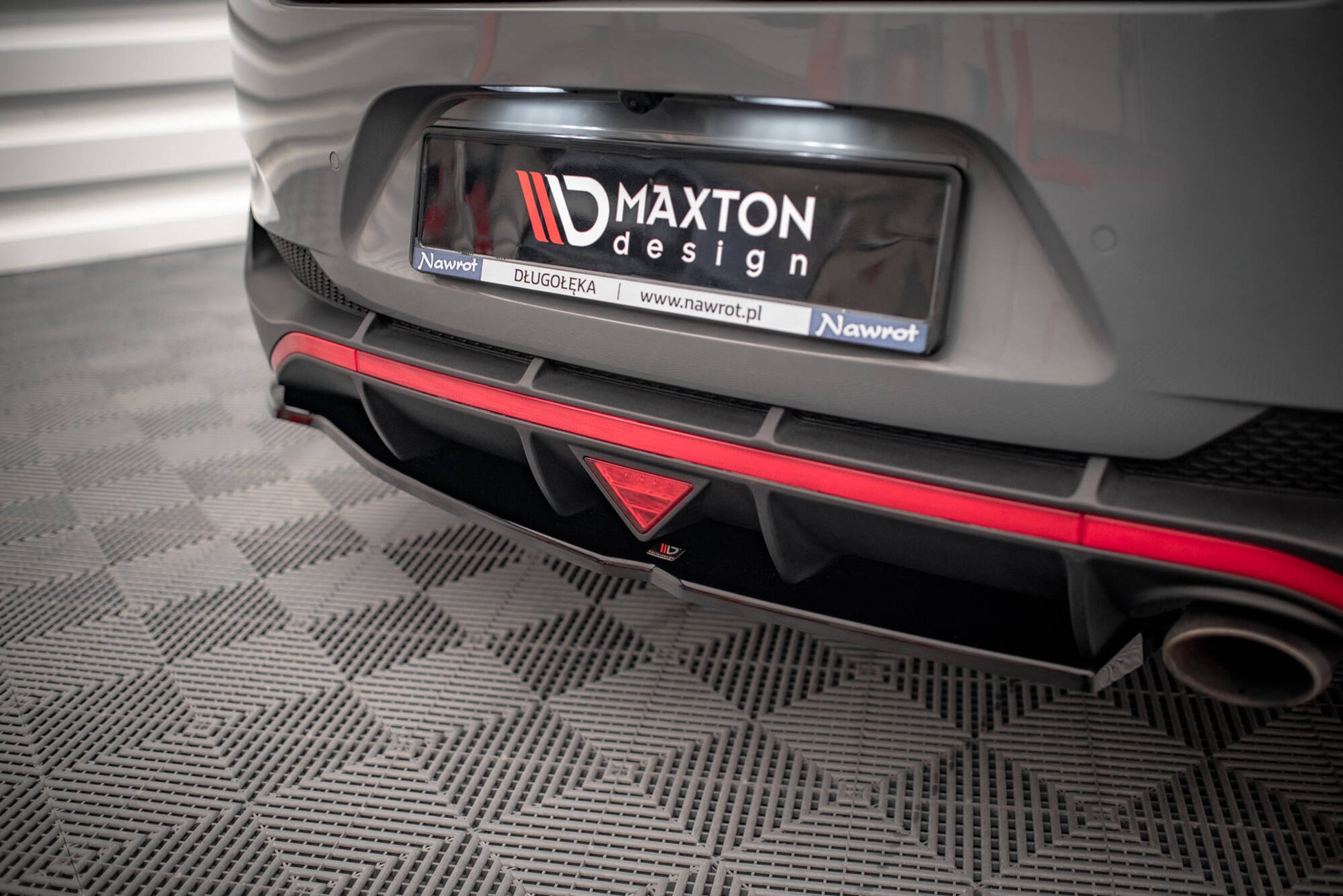 Heck Ansatz Flaps Diffusor für Hyundai I30 Fastback N-Line Mk3 Facelift schwarz Hochglanz
