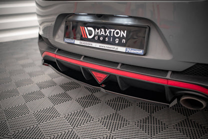 Heck Ansatz Flaps Diffusor für Hyundai I30 Fastback N-Line Mk3 Facelift schwarz Hochglanz