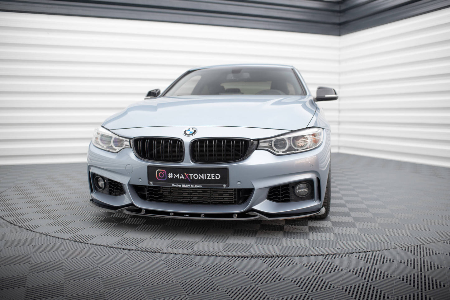 Front Ansatz V.3 für BMW 4er Coupe / Gran Coupe / Cabrio M-Paket F32 / F36 / F33 schwarz Hochglanz