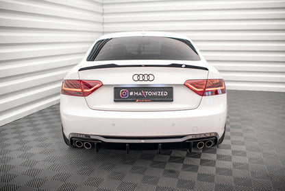 Diffusor Heck Ansatz für Audi A5 8T Facelift (Doppelauspuff li. re.)