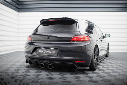 Diffusor Heck Ansatz V.2 für VW Scirocco Mk3 (R32 Auspuff) schwarz Hochglanz