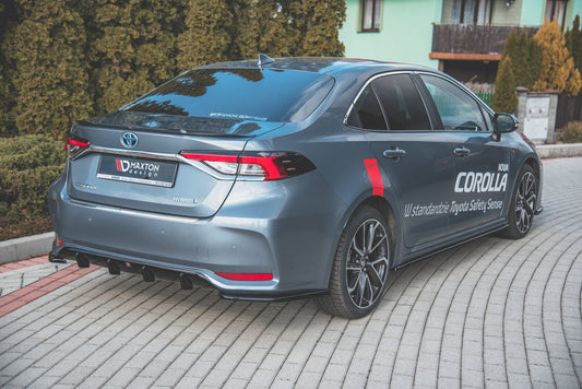 Seitenschweller Ansatz für Toyota Corolla XII Limousine schwarz Hochglanz