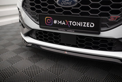 Front Ansatz V.3 für Ford Focus ST / ST-Line Mk4 Facelift schwarz Hochglanz