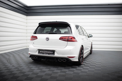 VW GOLF 7 R HATCHBACK Diffusor Heck Ansatz für Heckschürze für & Heck Ansatz Flaps Diffusor für