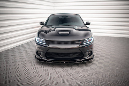 Front Ansatz V.1 für Dodge Charger SRT Mk7 Facelift schwarz Hochglanz