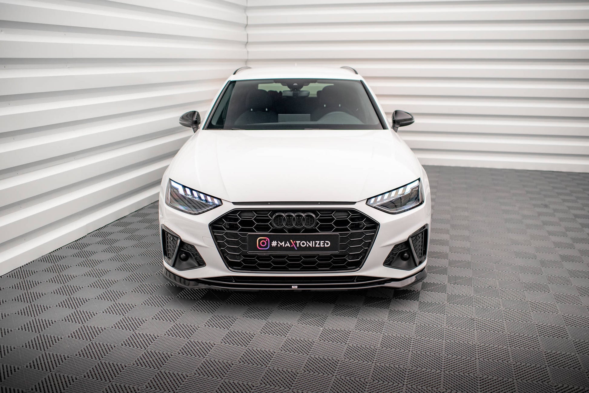 Front Ansatz V.2 für Audi A4 S-Line / S4 B9 Facelift schwarz Hochglanz