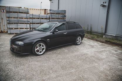 Seitenschweller Ansatz für Alfa Romeo 156 Facelift schwarz Hochglanz