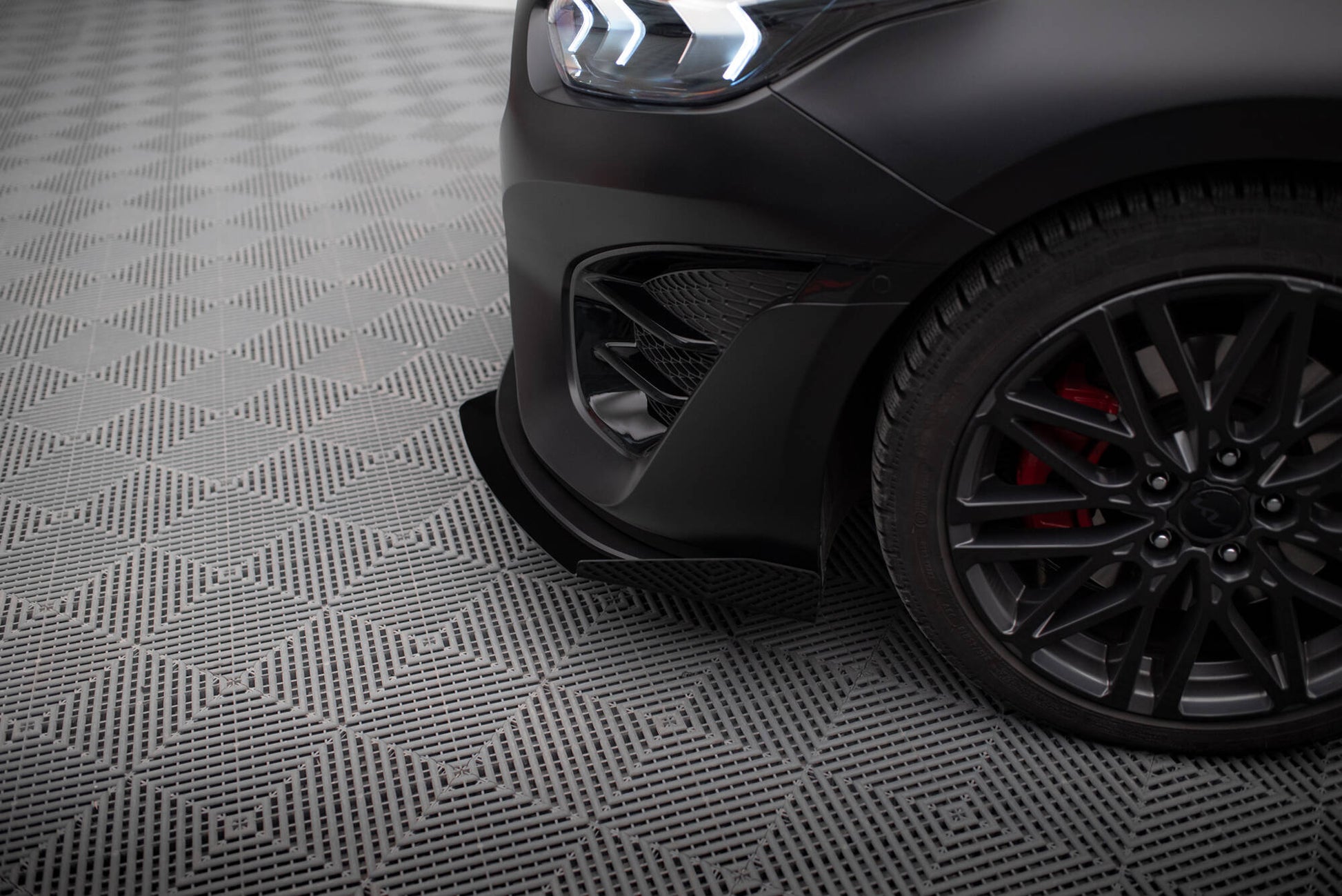 Street Pro Front Ansatz + Flaps für Kia Proceed GT Mk3 Facelift / Ceed GT / GT - Line Mk1 Facelift  schwarz Hochglanz