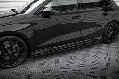 Seitenschweller Ansatz für Audi RS3 Sportback 8Y schwarz Hochglanz
