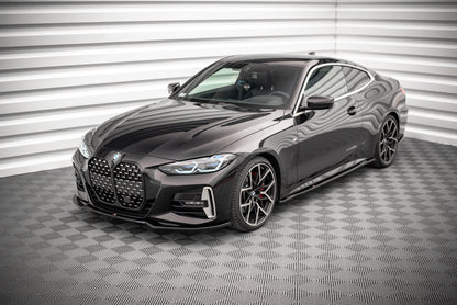 Front Ansatz V.3 für BMW 4er M-Paket / M440i G22 / G23 / G22 Facelift / G23 Facelift schwarz Hochglanz