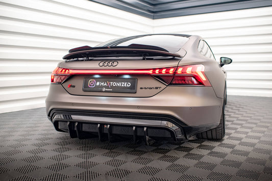 Diffusor Heck Ansatz für Audi e-Tron GT / RS GT Mk1 schwarz Hochglanz