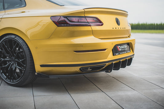 Hintere Seiten Flaps für VW Arteon R-Line schwarz Hochglanz