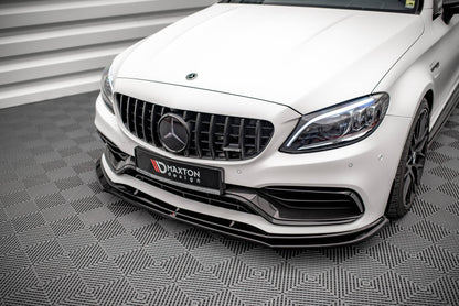Front Ansatz V.3 für Mercedes-AMG C63 Coupe AMG Aero Pack C205 Facelift schwarz Hochglanz