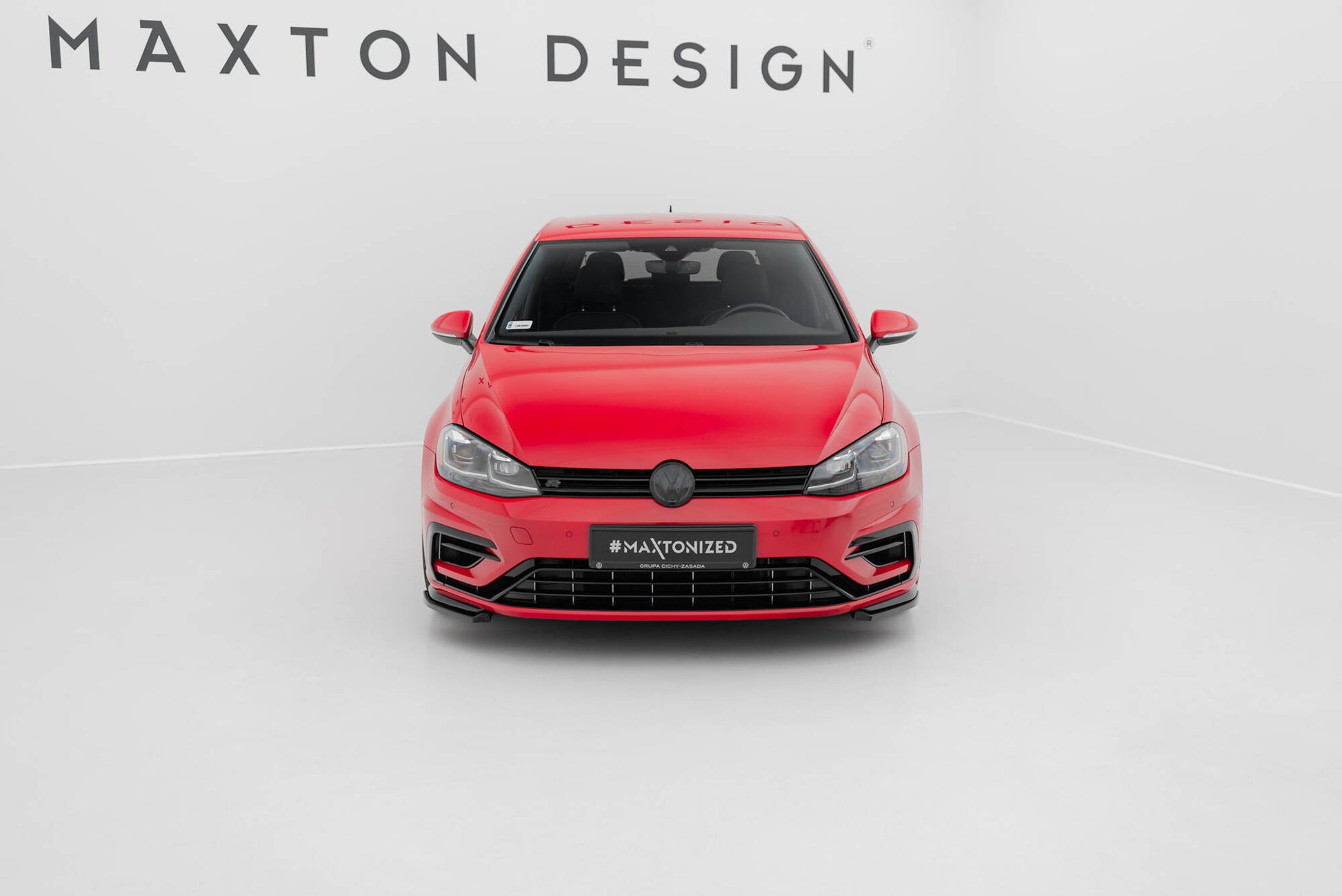 Front Ansatz für VW Golf R / R-Line Mk7 Facelift schwarz Hochglanz