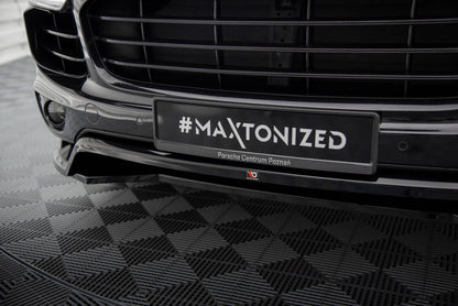 Front Ansatz für Porsche Cayenne Mk2 Facelift schwarz Hochglanz